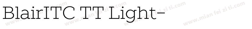 BlairITC TT Light字体转换